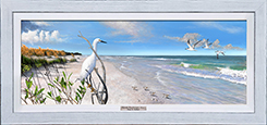 Florida Beachscapes Plate 1 - Country Weathered Frame