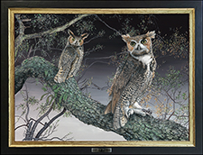 Night Owls -Distressed Black Frame w/Gold Lip