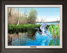 Tricolored Tributary -Barnwood Grey Frame